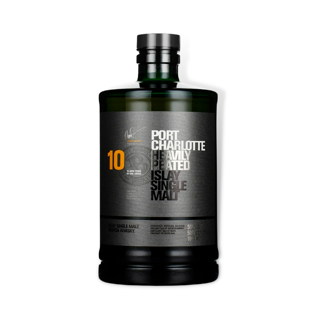 Scotch Whisky - Bruichladdich Port Charlotte 10 Year Old Heavily Peated Islay Single Malt Scotch Whisky 1ltr (ABV 50%)