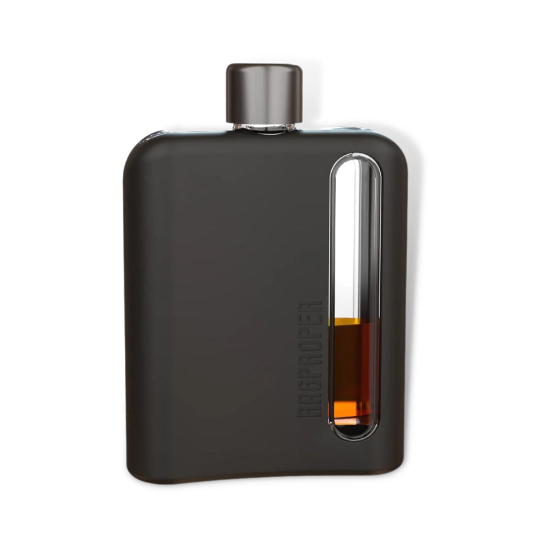 Flask - Ragproper Black Silicone Glass Whisky Flask 100ml / 240ml