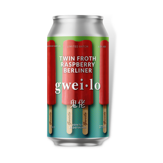 Sour Beer - Gweilo Twin Froth Raspberry Berliner 375ml 4 Pack/Case of 24 (ABV 6%)