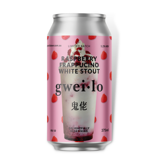Stout Beer - Gweilo Raspberry Frappucino White Stout 375ml 4 Pack/Case of 24(ABV5.2%)