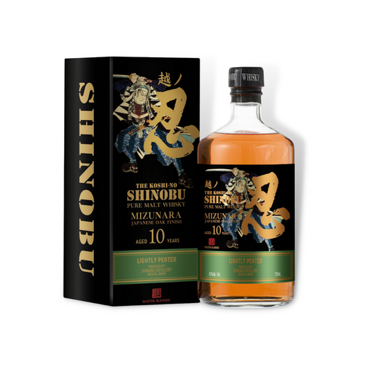 Japanese Whisky - The Shinobu 10 Year Old Mizunara Oak Lightly Peated Pure Malt Whisky 700ml (ABV 43%)