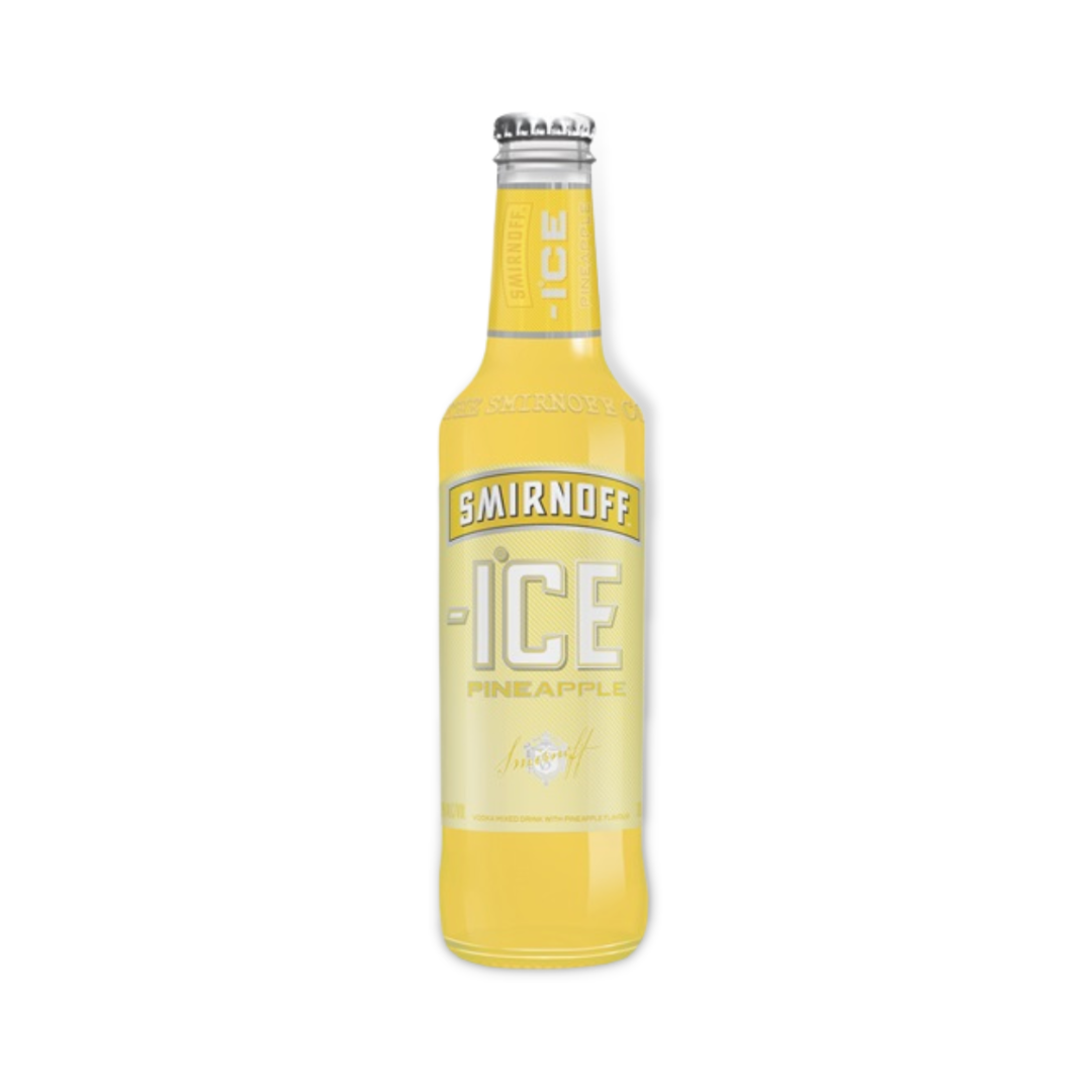 Australian Vodka - Smirnoff Ice Pineapple Vodka 300ml 4 Pack / Case of 24 (ABV 4.5%)