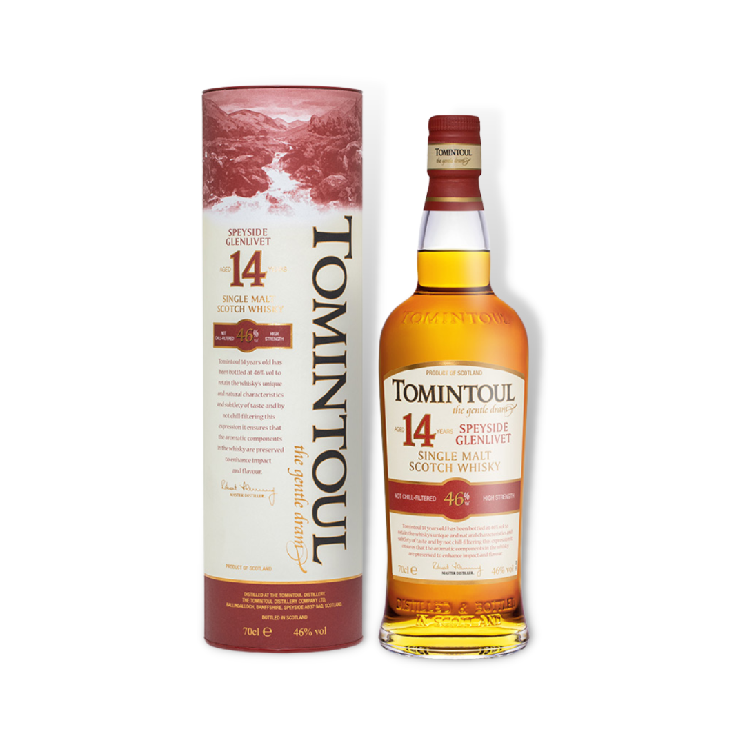 Scotch Whisky - Tomintoul 14 Year Old Speyside Single Malt Scotch Whisky 700ml (ABV 46%)