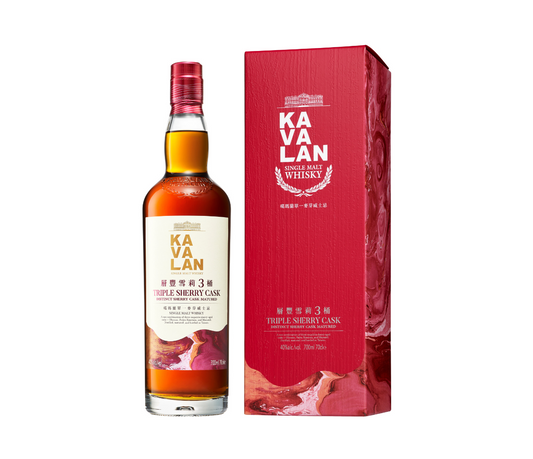 Taiwanese Whisky - Kavalan Triple Sherry Matured Taiwanese Single Malt Whisky 700ml (ABV 40%)