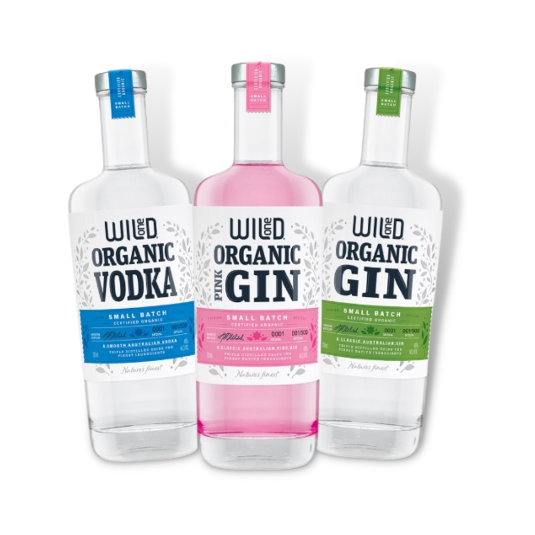 Australian Gin - Wild One Organic Pink Gin 700ml (ABV 40%)